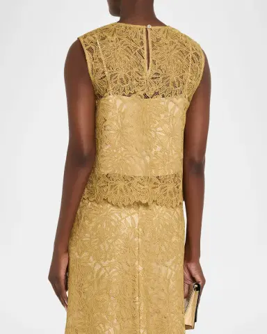 Vince Sleeveless Floral Lace Top | Thumbnail 3 Vince Sleeveless Floral Lace Top | Thumbnail 3