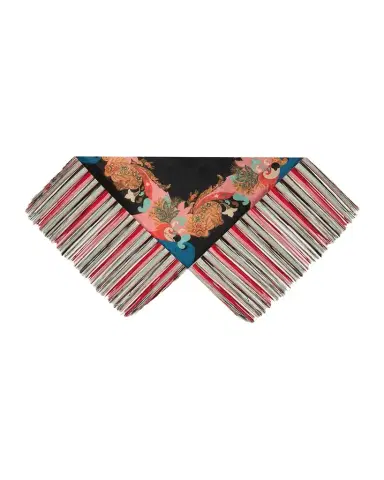 Etro Silk Fringe-Trim Foulard | Thumbnail 1