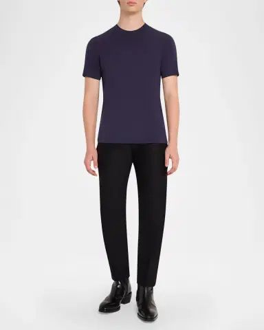 Tom Ford Men's Lyocell-Cotton Crewneck T-Shirt | Thumbnail 2