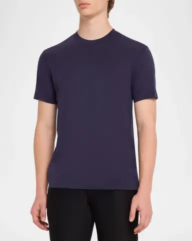 Tom Ford Men's Lyocell-Cotton Crewneck T-Shirt | Thumbnail 4