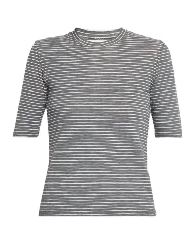 Vince Stripe Elbow-Sleeve Top | Thumbnail 1