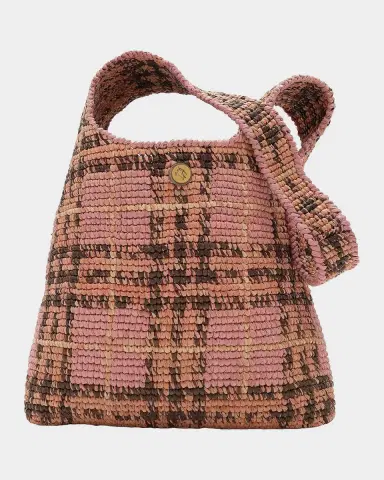 Burberry Margate Crochet Raffia Check Hobo Bag | Thumbnail 2 Burberry Margate Crochet Raffia Check Hobo Bag | Thumbnail 2