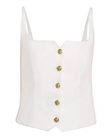 ALICE + OLIVIA Kelcey Sleeveless Button-Front Top | Thumbnail 1