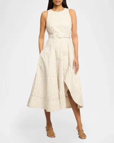 Cinq à Sept Zelda Gingham Midi Dress | Thumbnail 2 Cinq à Sept Zelda Gingham Midi Dress | Thumbnail 2