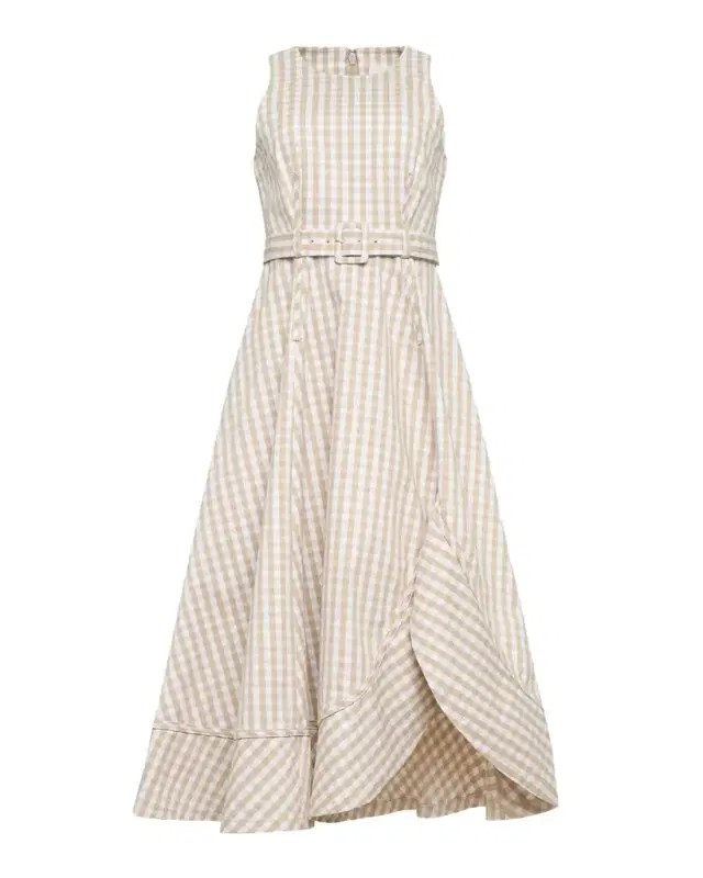 Cinq a Sept Zelda Gingham Midi Dress