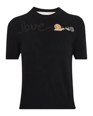 Libertine Snail Love Short-Sleeve Cashmere Sweater | Thumbnail 1