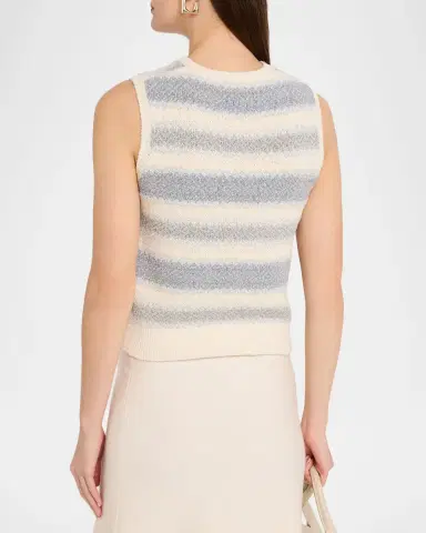 Vince V-Neck Knit Summer Sweater Vest | Thumbnail 3 Vince V-Neck Knit Summer Sweater Vest | Thumbnail 3