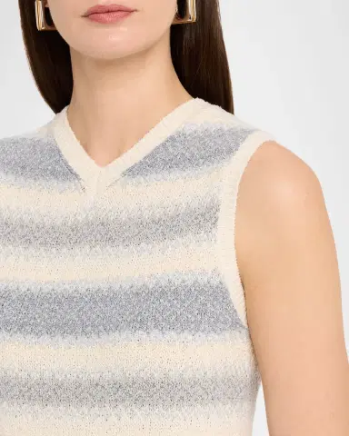 Vince V-Neck Knit Summer Sweater Vest | Thumbnail 5 Vince V-Neck Knit Summer Sweater Vest | Thumbnail 5