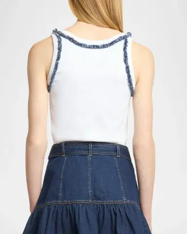 Cinq a Sept Fringe-Trim Tank Top | Thumbnail 2