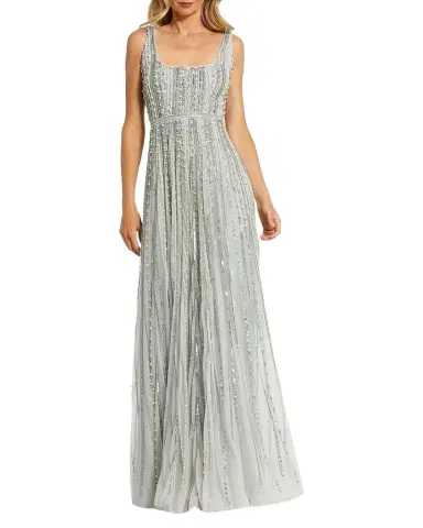 Mac Duggal Evening Sleeveless Beaded Gown | Thumbnail 1 Mac Duggal Evening Sleeveless Beaded Gown | Thumbnail 1