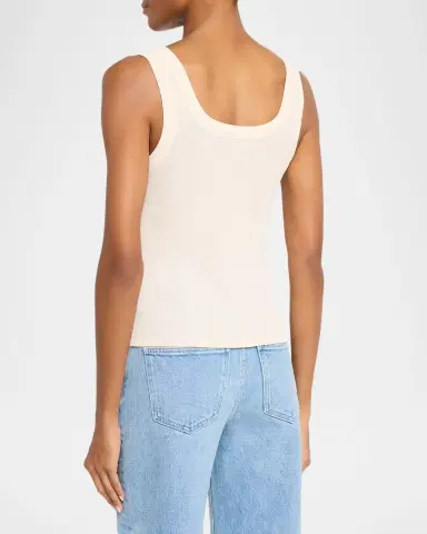 Veronica Beard Belvedere Jersey Scoopneck Tank Top | Thumbnail 3