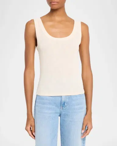 Veronica Beard Belvedere Jersey Scoopneck Tank Top | Thumbnail 4