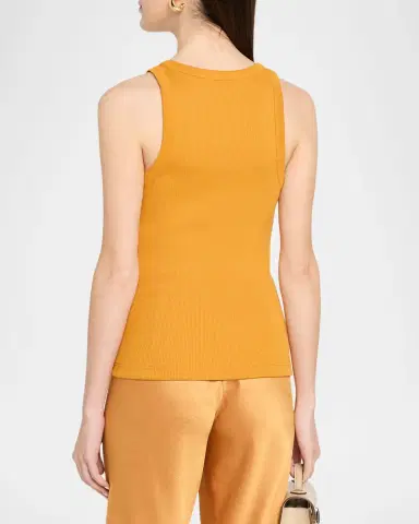 Vince Scoop-Neck Ribbed Tank Top | Thumbnail 3 Vince Scoop-Neck Ribbed Tank Top | Thumbnail 3