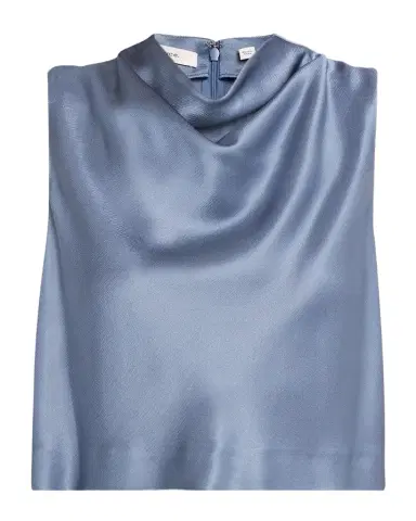 Vince Cropped Satin Cowl-Neck Top | Thumbnail 1