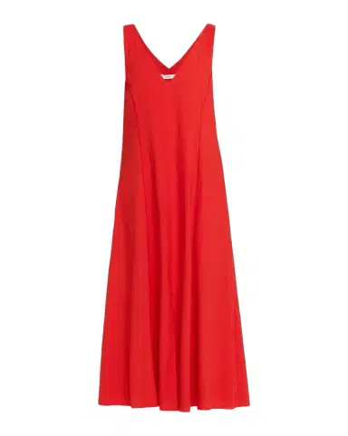 Vince V-Neck Linen Midi Dress | Thumbnail 1 Vince V-Neck Linen Midi Dress | Thumbnail 1