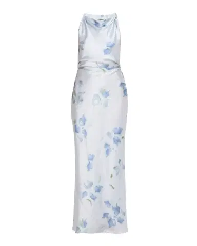 Vince Twisted Petal Blur Satin Dress | Thumbnail 1