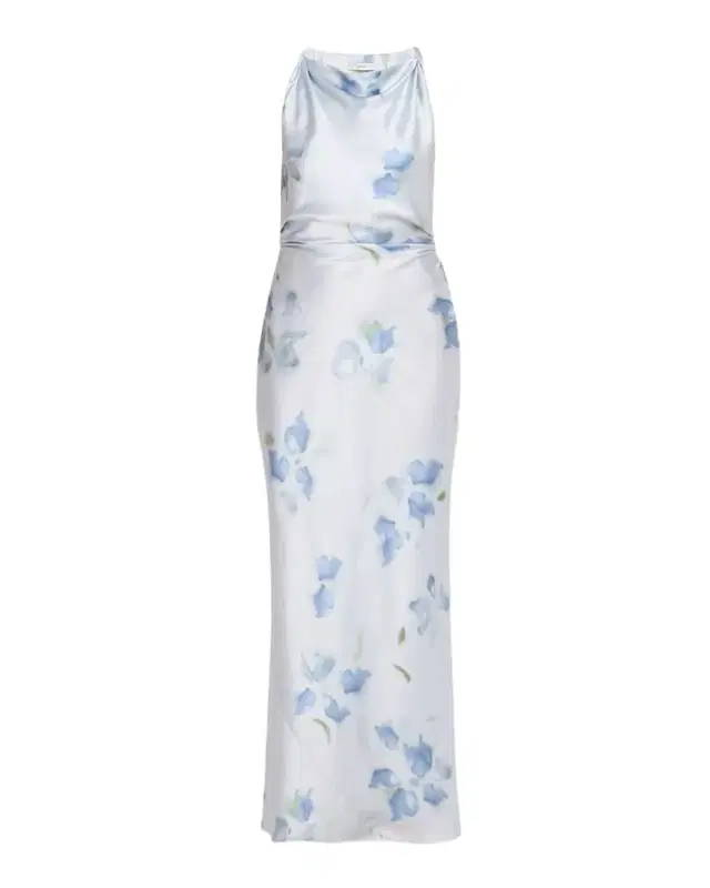 Vince Twisted Petal Blur Satin Dress