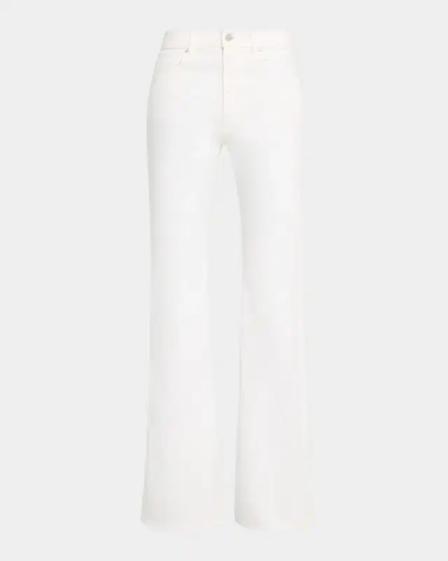 Veronica Beard Crosbie Mid-Rise Slim Wide-Leg Jeans