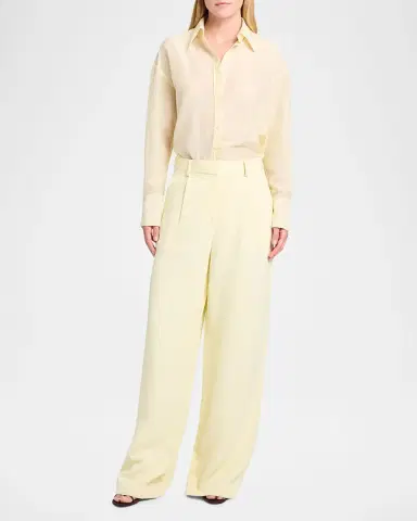 TWP Hudson St Pants in Coated Viscose Linen | Thumbnail 2 TWP Hudson St Pants in Coated Viscose Linen | Thumbnail 2