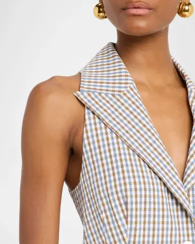 Veronica Beard Costa Seersucker Vest | Thumbnail 5 Veronica Beard Costa Seersucker Vest | Thumbnail 5