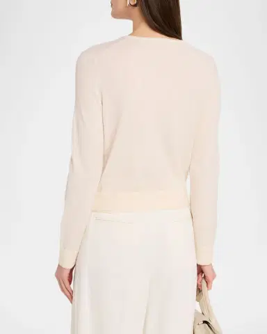 Vince Scallop-Trim Cardigan | Thumbnail 3 Vince Scallop-Trim Cardigan | Thumbnail 3