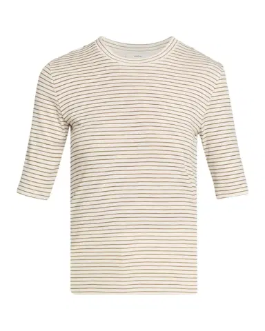 Vince Stripe Elbow-Sleeve Top | Thumbnail 1