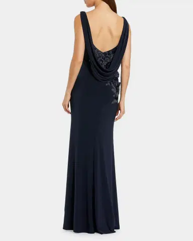 Mac Duggal Evening Beaded Jersey Sleeveless Gown | Thumbnail 3 Mac Duggal Evening Beaded Jersey Sleeveless Gown | Thumbnail 3