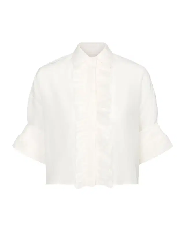 Next Ex Cotton-Silk Ruffle Shirt