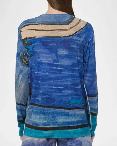 Gabriela Hearst Isaro Long-Sleeve Cashmere Jersey T-Shirt | Thumbnail 2