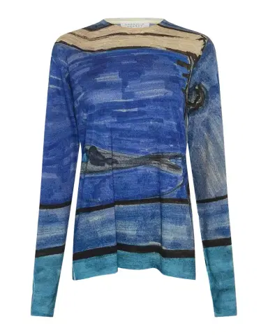Gabriela Hearst Isaro Long-Sleeve Cashmere Jersey T-Shirt | Thumbnail 1