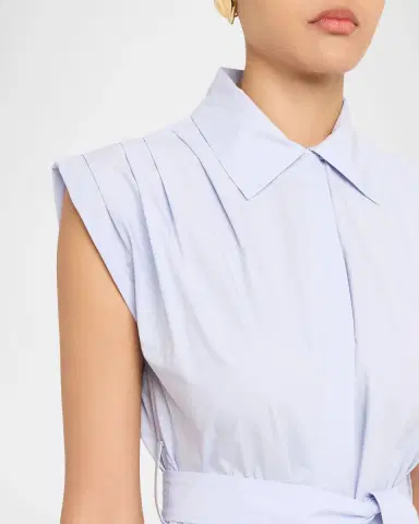 Proenza Schouler Adinna Sleeveless Belted Handkerchief Midi Shirtdress | Thumbnail 5 Proenza Schouler Adinna Sleeveless Belted Handkerchief Midi Shirtdress | Thumbnail 5