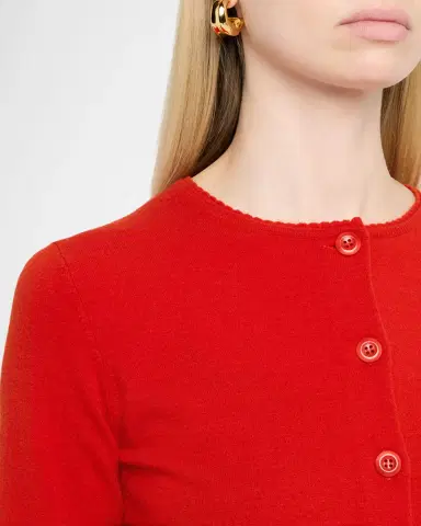 Vince Scallop-Trim Cardigan | Thumbnail 5