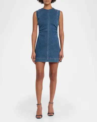 Veronica Beard Imara Denim MIni Dress | Thumbnail 2 Veronica Beard Imara Denim MIni Dress | Thumbnail 2