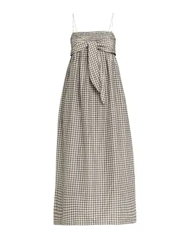 Vince Tie-Front Gingham Midi Dress | Thumbnail 1