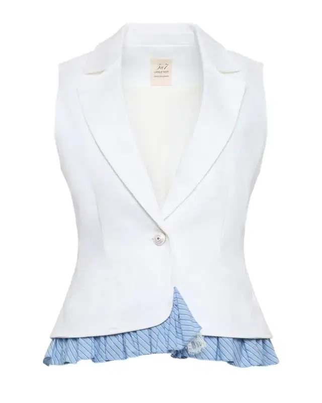 Jessie Stripe Lace Denim Vest