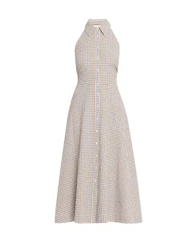 Veronica Beard Mackey Gingham Halter Midi Dress | Thumbnail 1