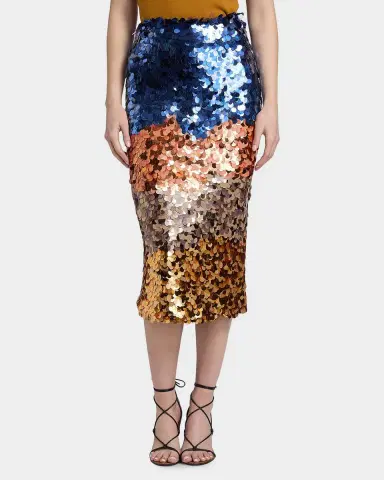 Ulla Johnson x Helen Frankenthaler Matilde Sequined Midi Skirt | Thumbnail 4
