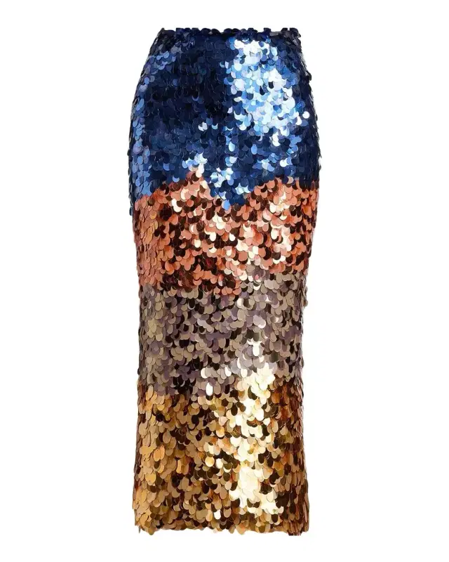 x Helen Frankenthaler Matilde Sequined Midi Skirt