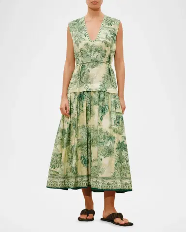 ALÉMAIS Sara Printed Midi Dress | Thumbnail 2