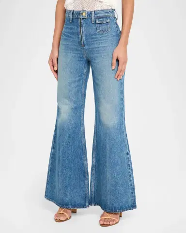 Ulla Johnson Odelia High-Rise Flare Jeans | Thumbnail 4 Ulla Johnson Odelia High-Rise Flare Jeans | Thumbnail 4