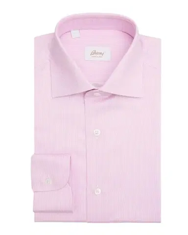Brioni Men's Cotton Fine-Stripe Dress Shirt | Thumbnail 1 Brioni Men's Cotton Fine-Stripe Dress Shirt | Thumbnail 1
