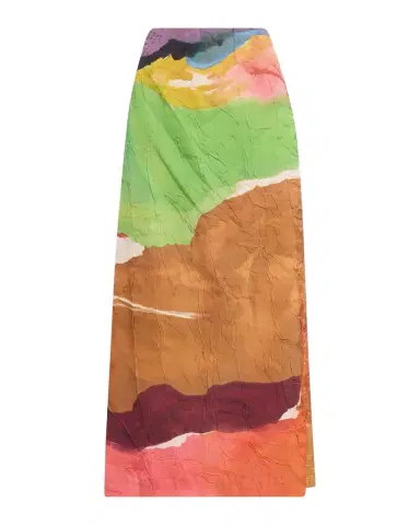 Ulla Johnson x Helen Frankenthaler Inez Satin Pencil Skirt | Thumbnail 1 Ulla Johnson x Helen Frankenthaler Inez Satin Pencil Skirt | Thumbnail 1