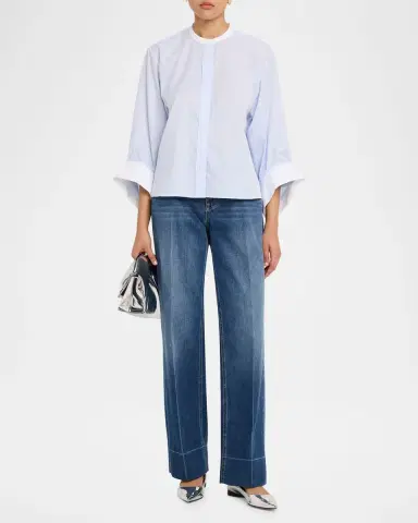 TWP Beau Striped Button-Front Shirt | Thumbnail 2