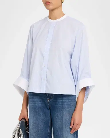 TWP Beau Striped Button-Front Shirt | Thumbnail 4