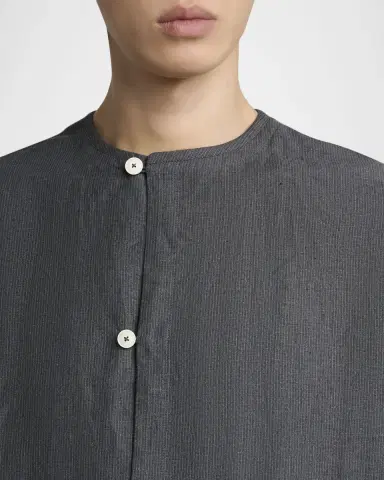Jacquemus Men's Linen Hairline Stripe Relaxed Button-Down Shirt | Thumbnail 5 Jacquemus Men's Linen Hairline Stripe Relaxed Button-Down Shirt | Thumbnail 5