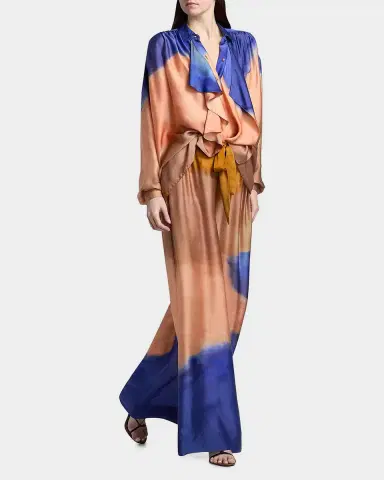 Ulla Johnson x Helen Frankenthaler Julien Silk-Chiffon Pants | Thumbnail 2