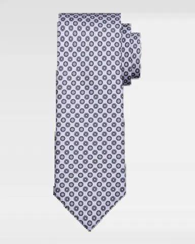 Brioni Men's Micro-Medallion Silk Tie | Thumbnail 2