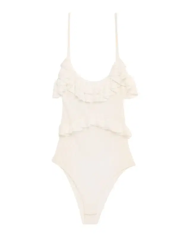 Ulla Johnson Bania Ruffled Pointelle Knit Bodysuit