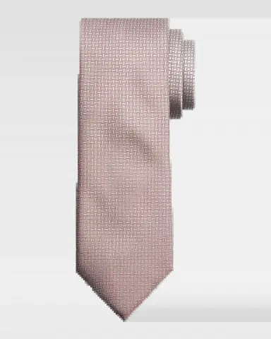 Brioni Men's Micro-Geometric Square Jacquard Silk Tie | Thumbnail 2