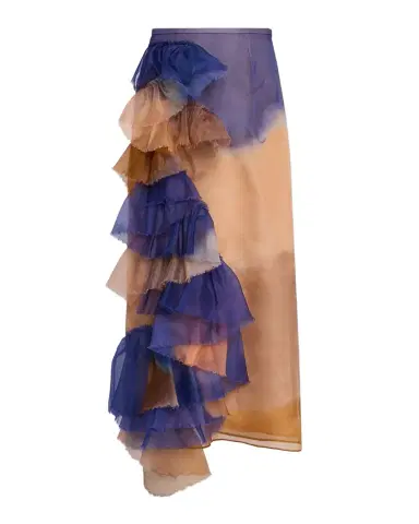 Ulla Johnson x Helen Frankenthaler Yelena Ruffled Silk-Organza Skirt | Thumbnail 1 Ulla Johnson x Helen Frankenthaler Yelena Ruffled Silk-Organza Skirt | Thumbnail 1